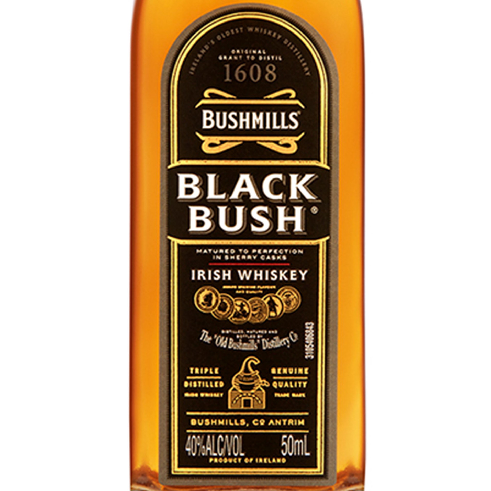 slide 3 of 6, Bushmills Black Bush Irish Whiskey 80 Proof - 50 ml, 50 ml