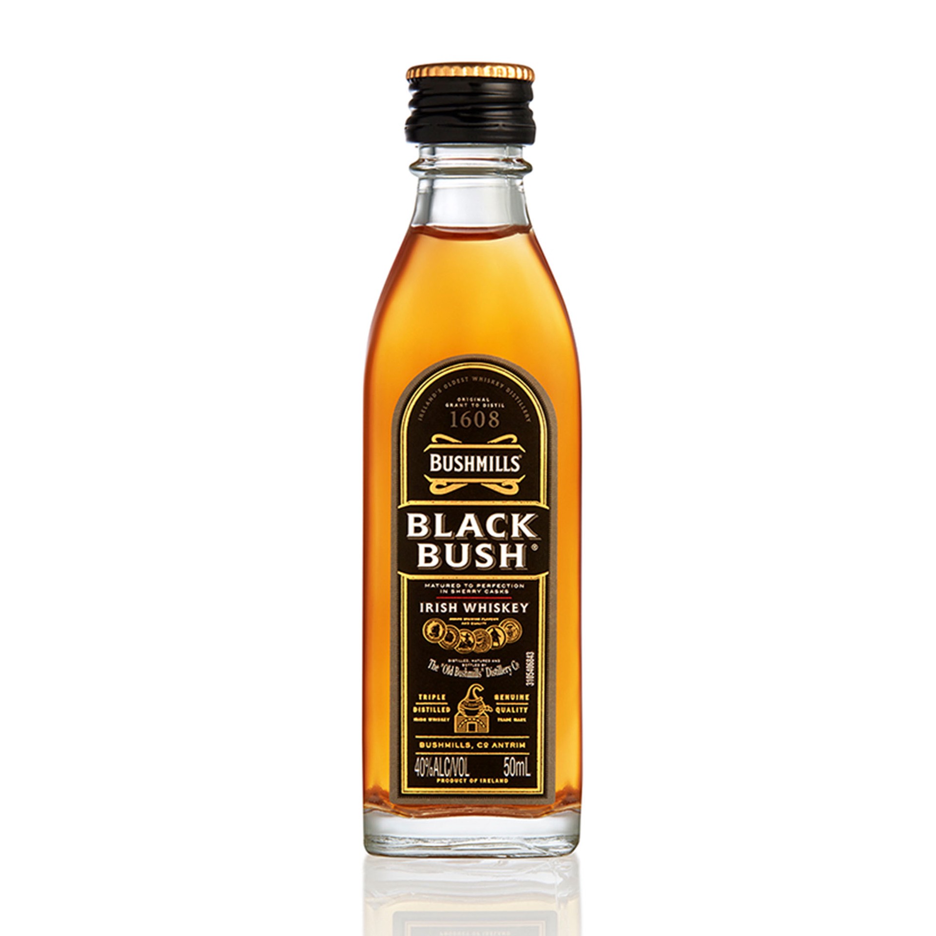 slide 1 of 6, Bushmills Black Bush Irish Whiskey 80 Proof - 50 ml, 50 ml