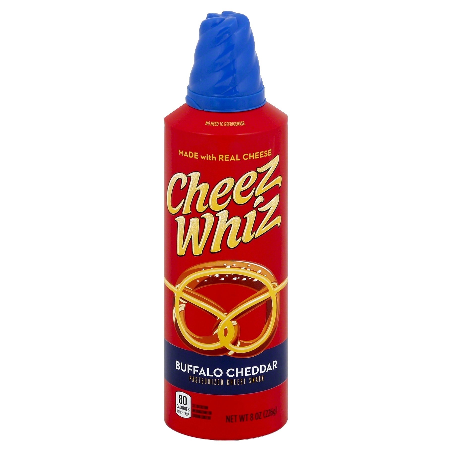 slide 1 of 1, Cheez Whiz Buffalo Cheddar Cheese Snack, 8 oz