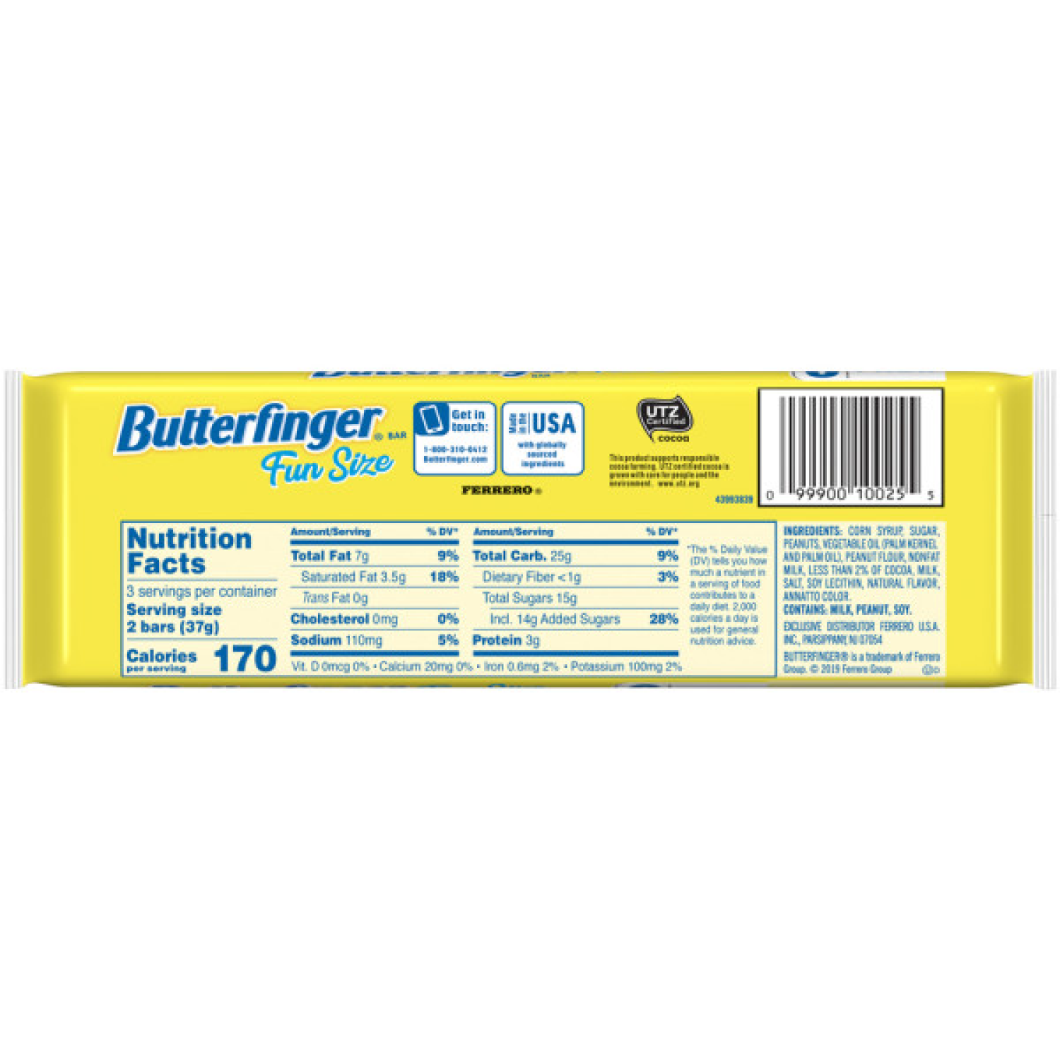 slide 2 of 6, Butterfinger Fun Size Candy Bars, 6 ct