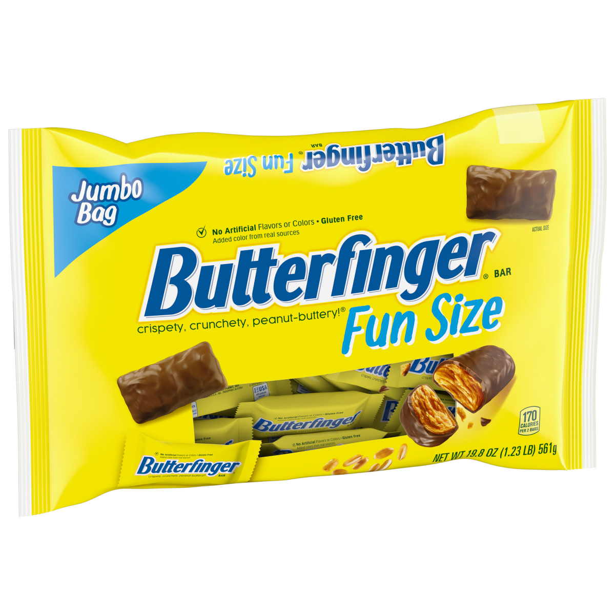 slide 5 of 8, Butterfinger Fun Size Candy Bars Jumbo Bag - 19.8 oz, 19.8 oz