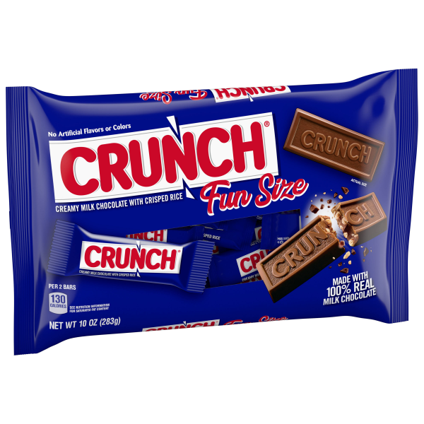 slide 9 of 29, Crunch Creamy Milk Chocolate with Crisped Rice Milk Chocolate Fun Size 10 oz, 10 oz