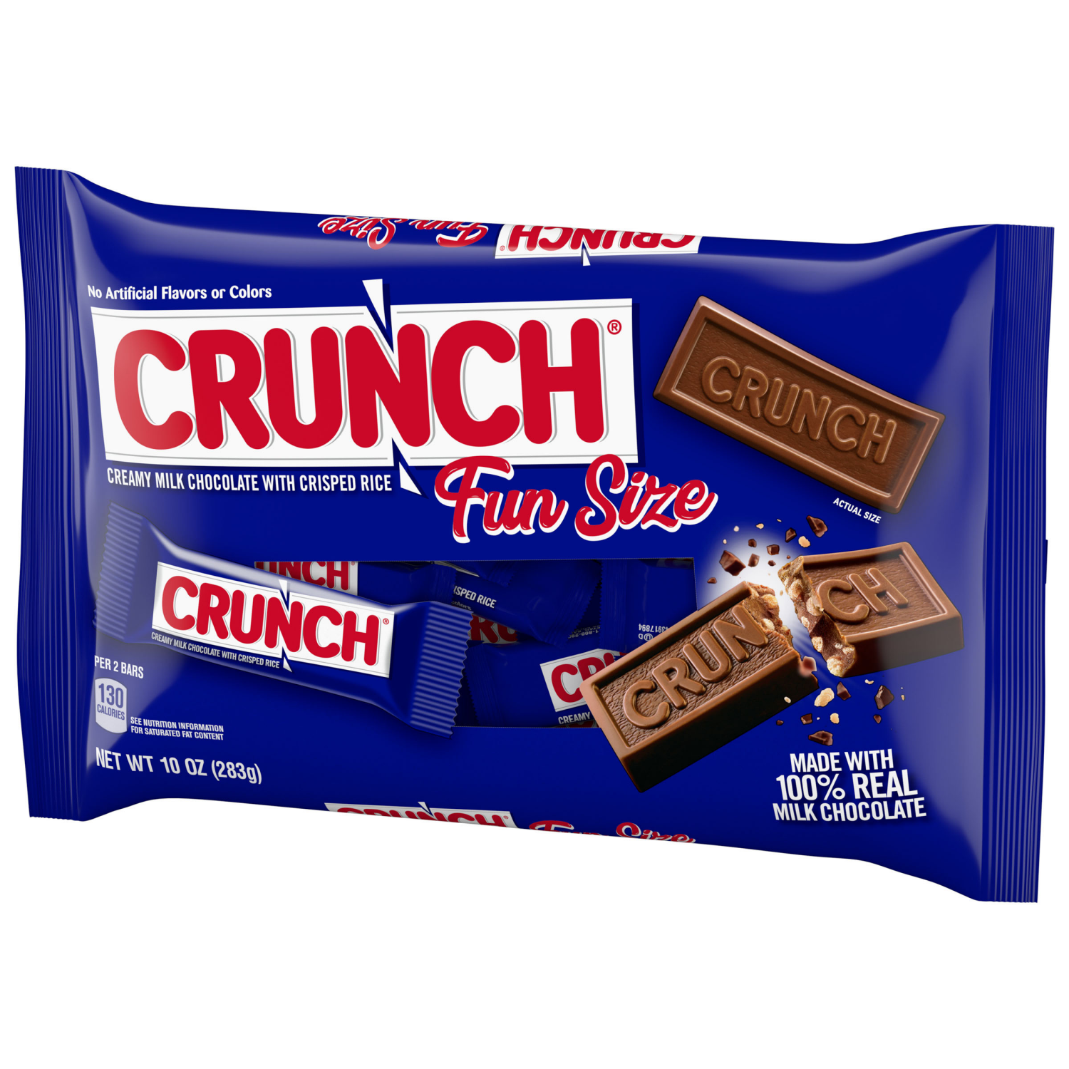 slide 7 of 8, Crunch Creamy Milk Chocolate with Crisped Rice Milk Chocolate Fun Size 10 oz, 10 oz