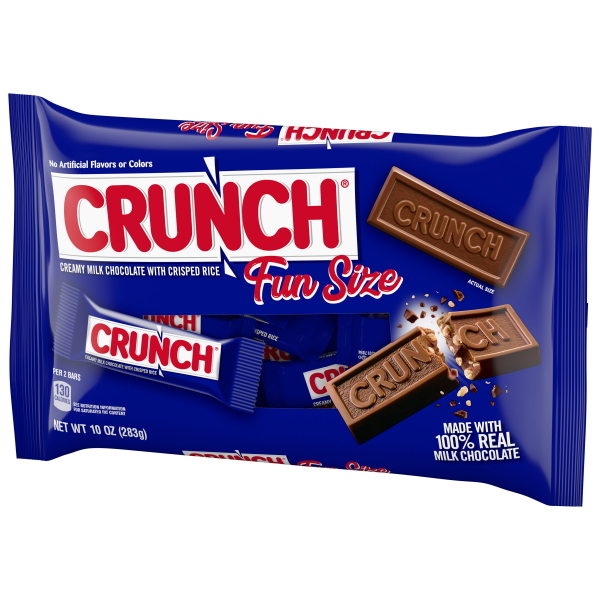 slide 4 of 29, Crunch Creamy Milk Chocolate with Crisped Rice Milk Chocolate Fun Size 10 oz, 10 oz