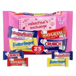 Ferrero Butterfinger CRUNCH Baby Ruth and 100 Grand Assorted Candy Bars Valentine's Day Gift