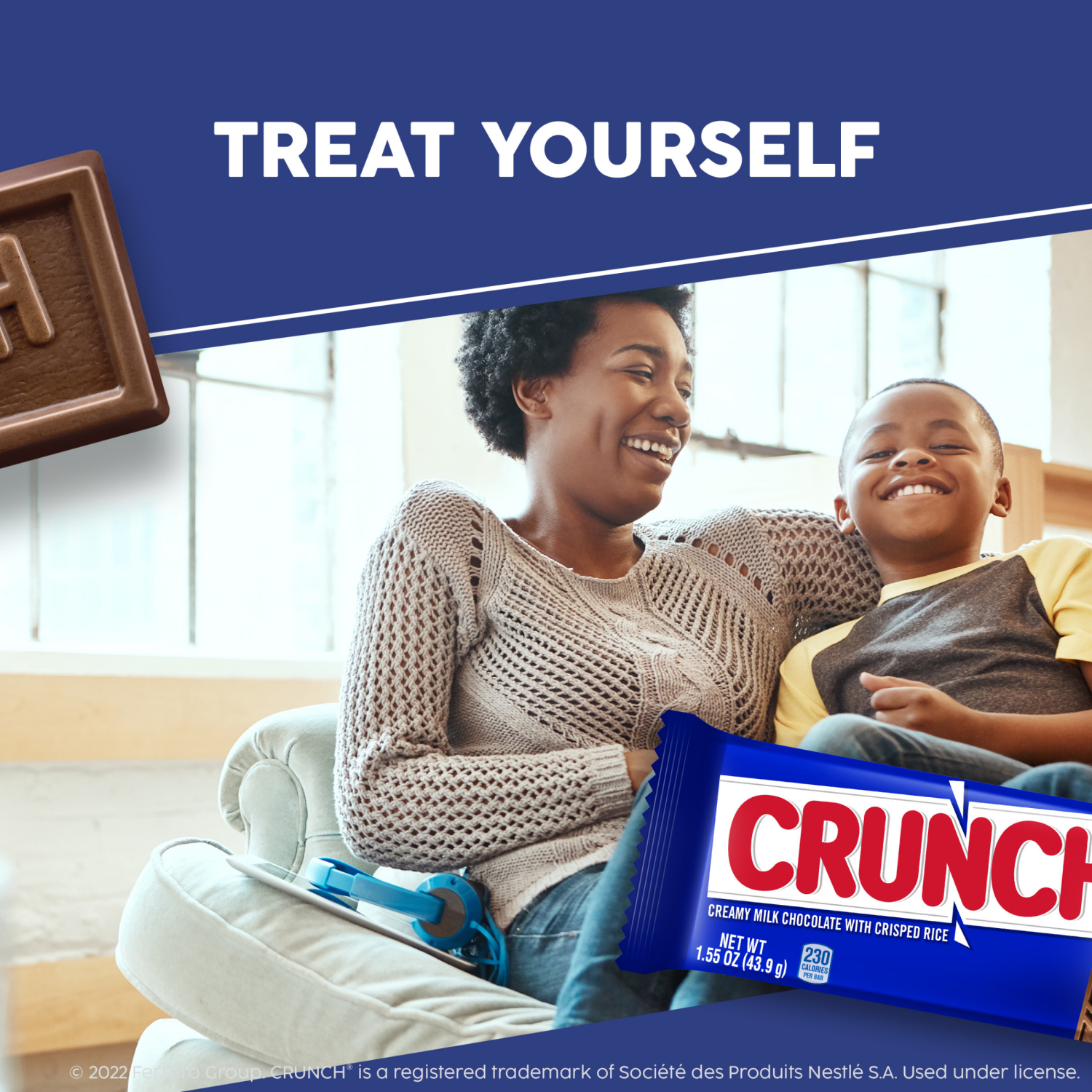 slide 3 of 5, CRUNCH Milk Chocolate and Crisped Rice Full Size Candy Bar, 1.55 oz