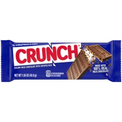CRUNCH Milk Chocolate and Crisped Rice Full Size Candy Bar