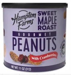 Hampton Farms Virginia Peanuts Sweet Maple Roast Can