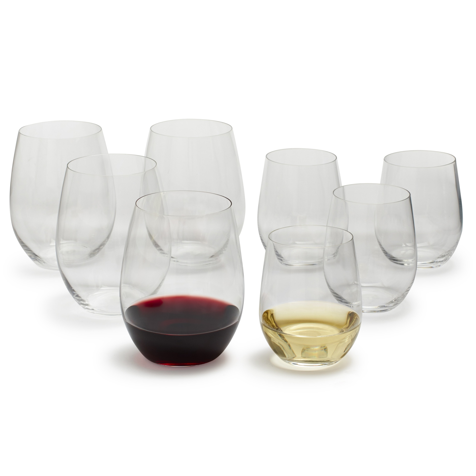 slide 1 of 1, Riedel O Chardonnay and Cabernet Stemless Wine Glasses, Clear, 8 ct