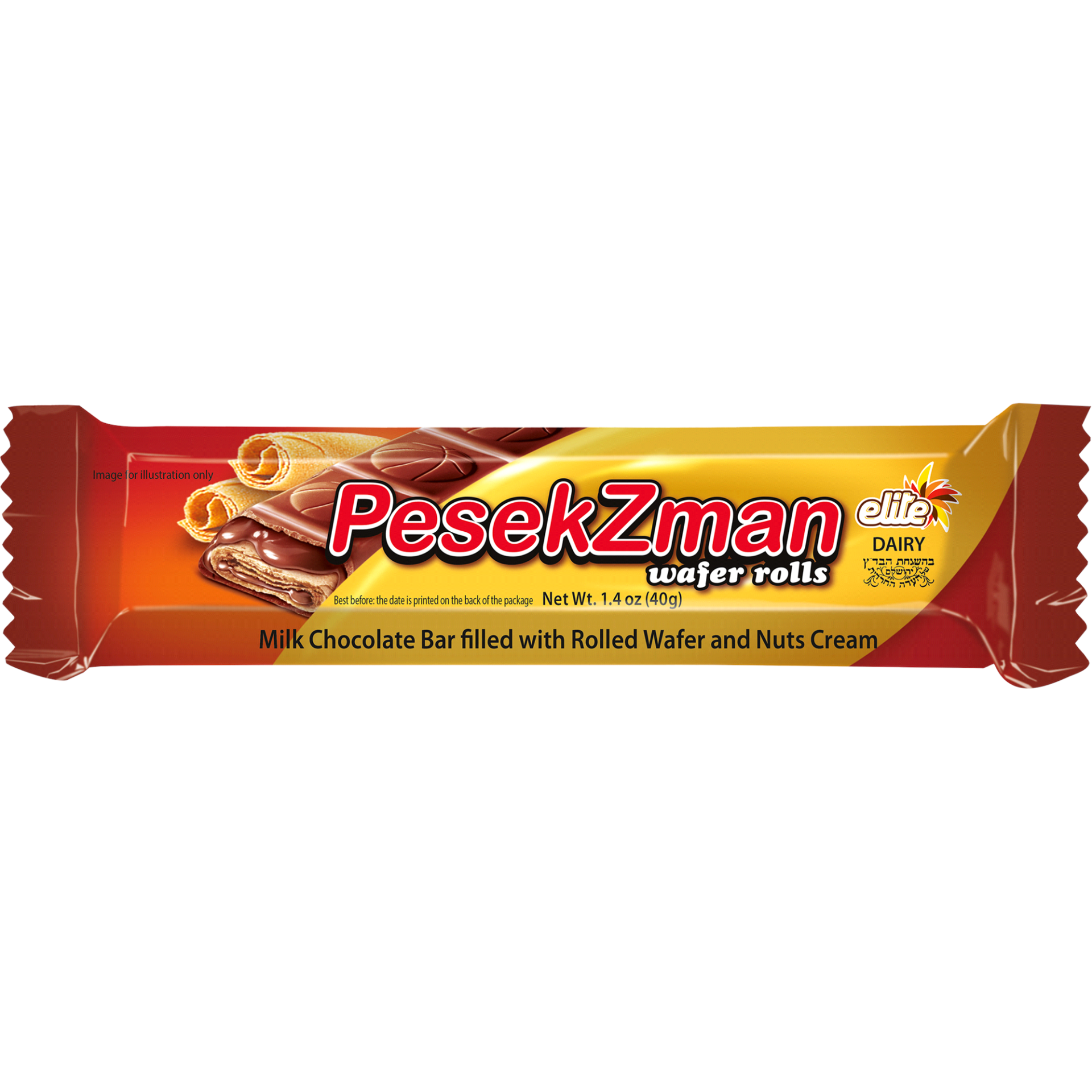 slide 1 of 1, Elite Pesek Zman Wafer Roll, 1.4 oz