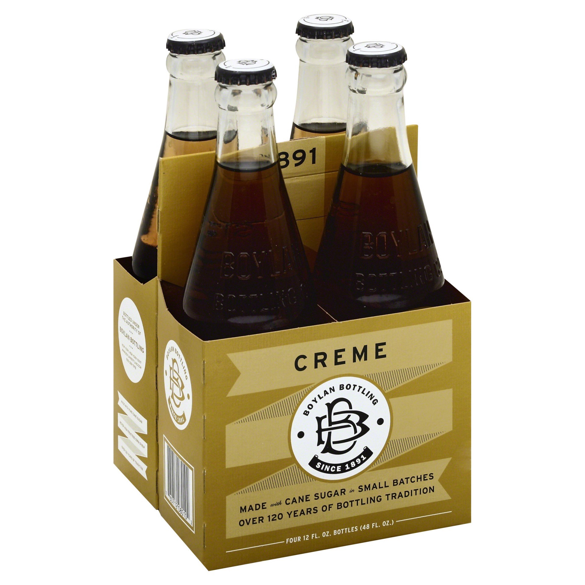 slide 1 of 1, Boylan Bottling Creme Glass Bottles - 4 ct; 12 oz, 4 ct; 12 oz