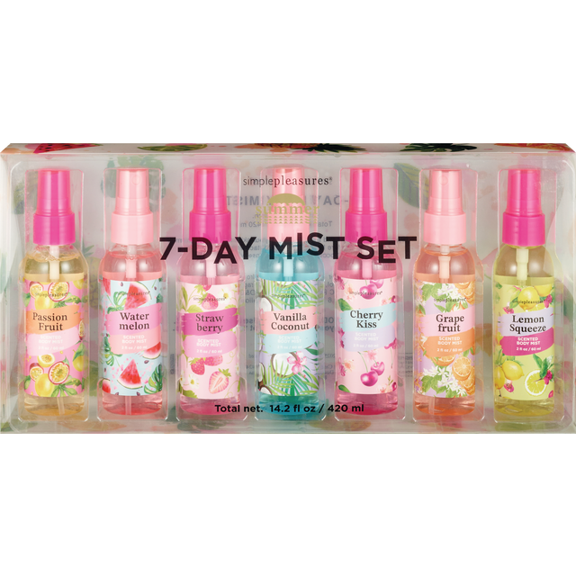 slide 1 of 1, SIMPLE PLEASURES Set Of Seven Fruit Mists, 1 ct