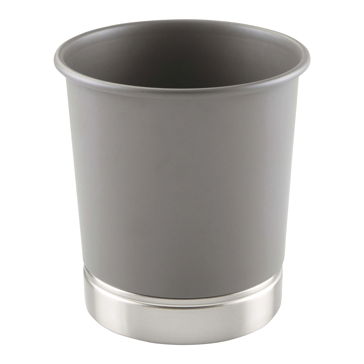 slide 1 of 5, InterDesign York Brushed Nickel Ceramic Toothbrush Holder - Matte Gray/Silver, 1 ct