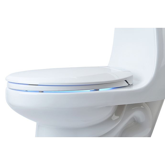 slide 2 of 11, Brondell LumaWarm Round Heated Nightlight Toilet Seat - White, 1 ct