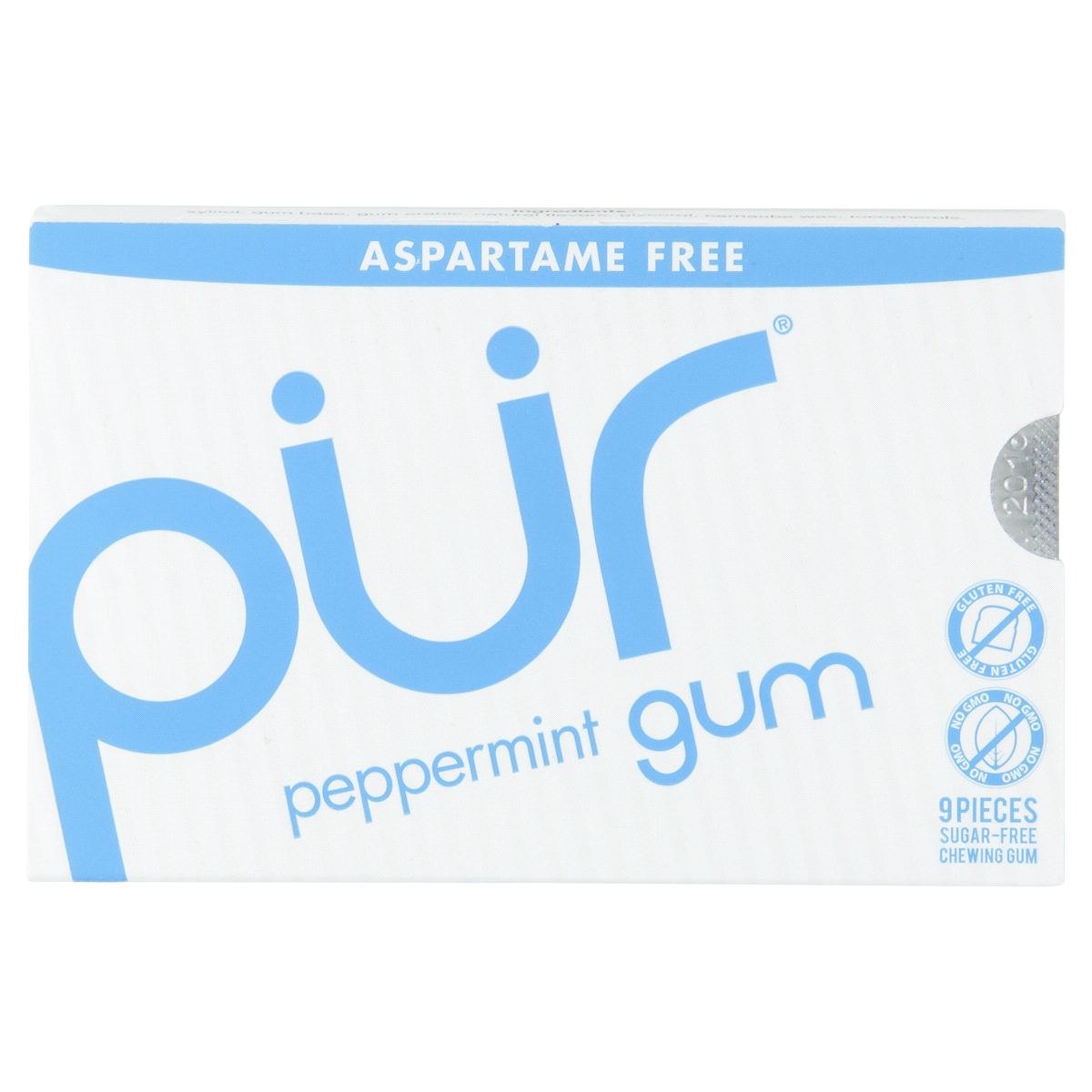 slide 1 of 5, PUR Aspartame Free Peppermint Gum 9 ea, 9 ct