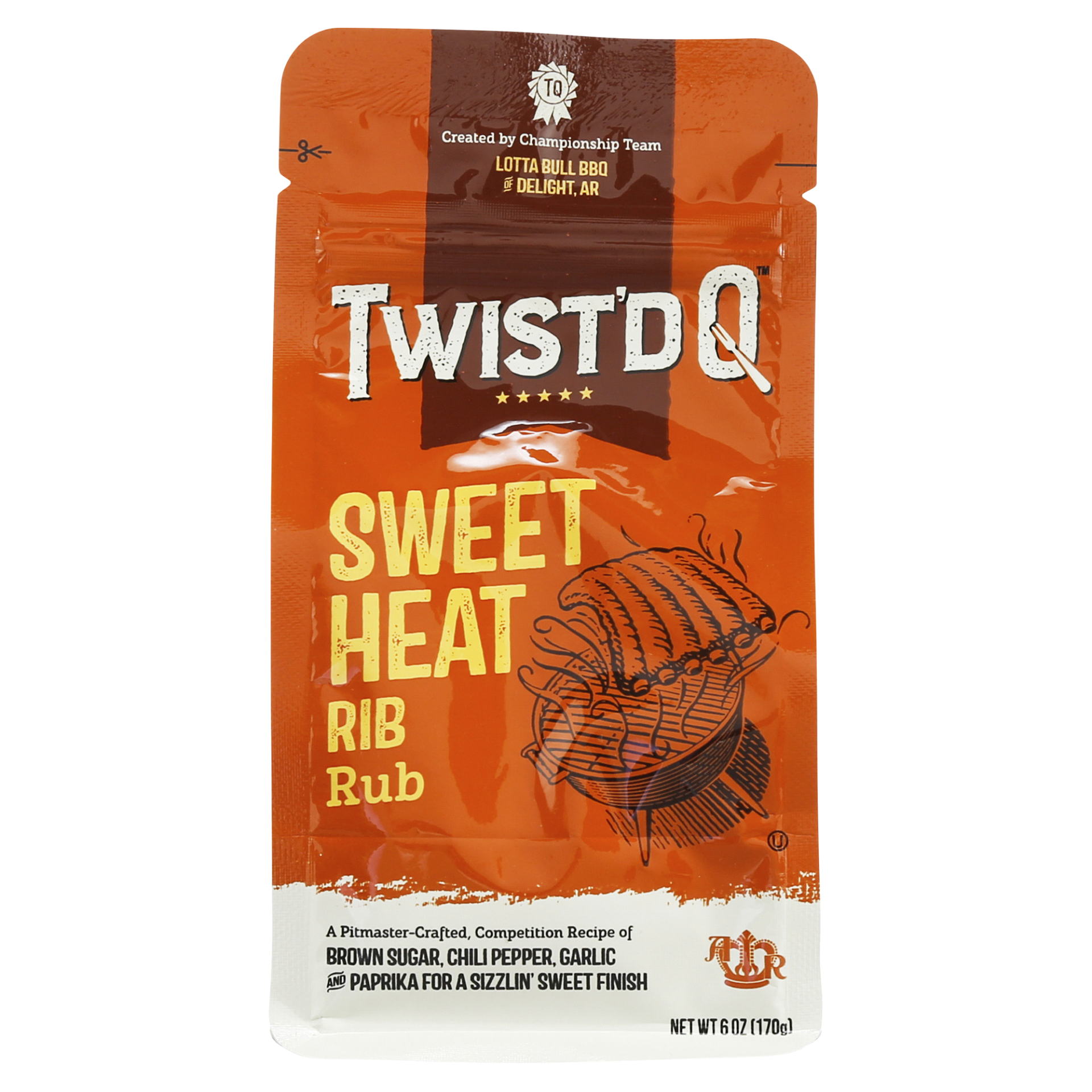 slide 1 of 1, Twist'd Q Sweet Heat Rib Rub - 6 oz, 6 oz