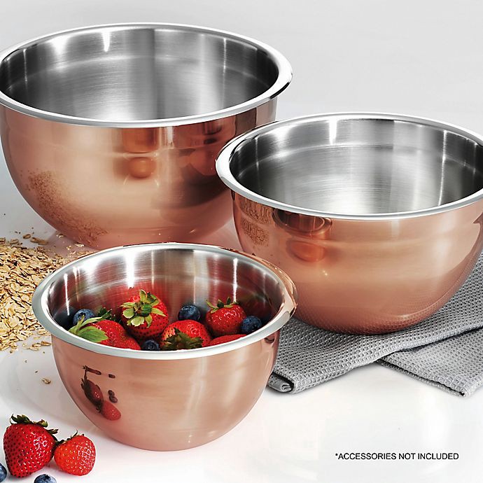 slide 2 of 5, Tramontina Limited Editions Copper Clad Mixing Bowl Set, 3 ct