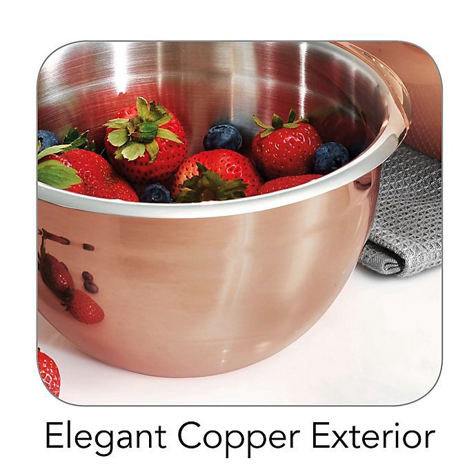slide 4 of 5, Tramontina Limited Editions Copper Clad Mixing Bowl Set, 3 ct