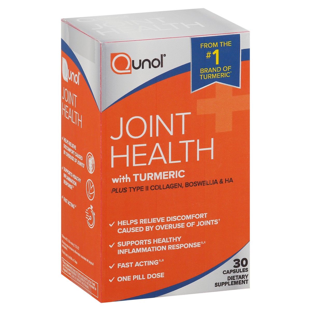 slide 10 of 10, Qunol Joint Health with Turmeric 30 Capsules, 30 ct