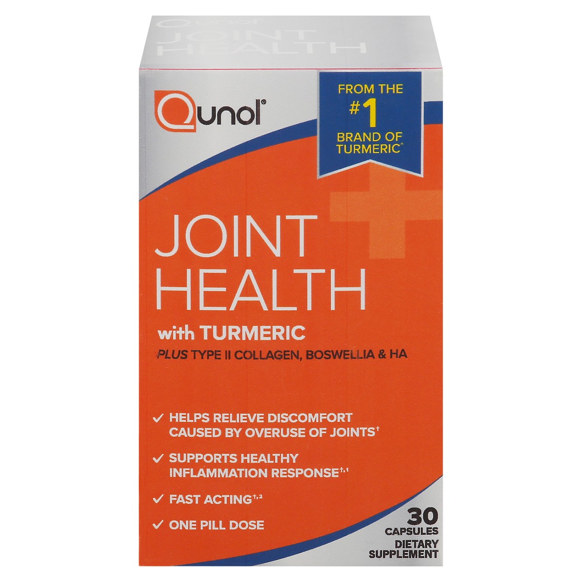 slide 7 of 10, Qunol Joint Health with Turmeric 30 Capsules, 30 ct