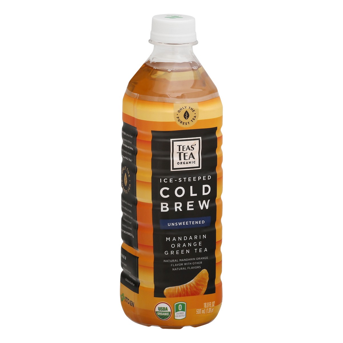 slide 2 of 9, Teas' Tea Organic Cold Brew Unsweetened Mandarin Orange Green Tea 16.9 oz, 16.9 fl oz