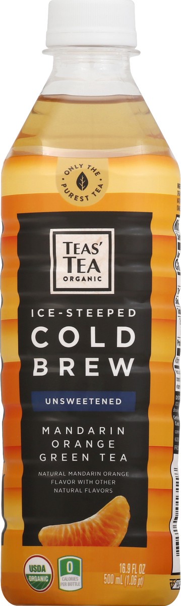 slide 6 of 9, Teas' Tea Organic Cold Brew Unsweetened Mandarin Orange Green Tea 16.9 oz, 16.9 fl oz