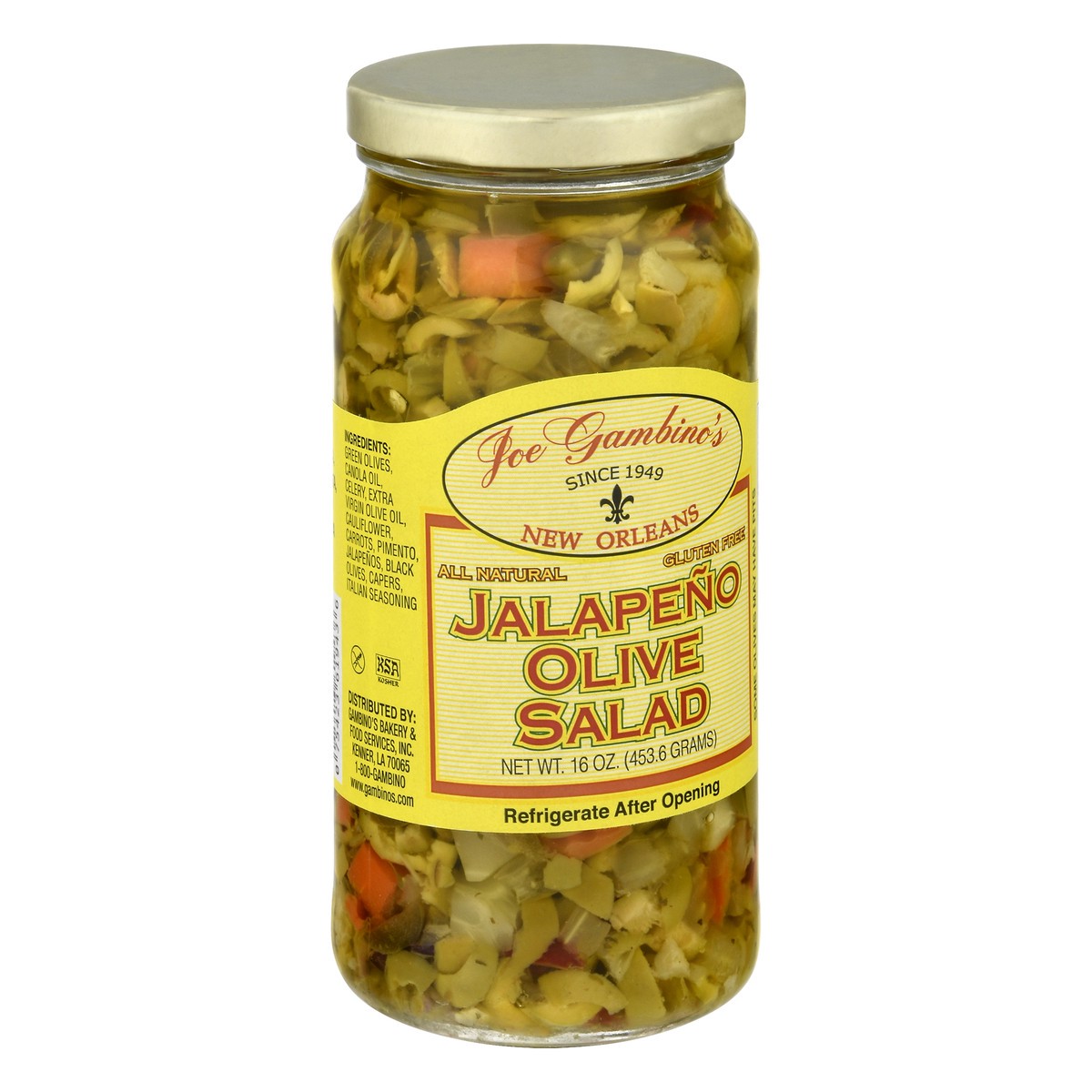 slide 4 of 9, Joe Gambinos Jalapeno Olive Salad 16 oz, 16 oz