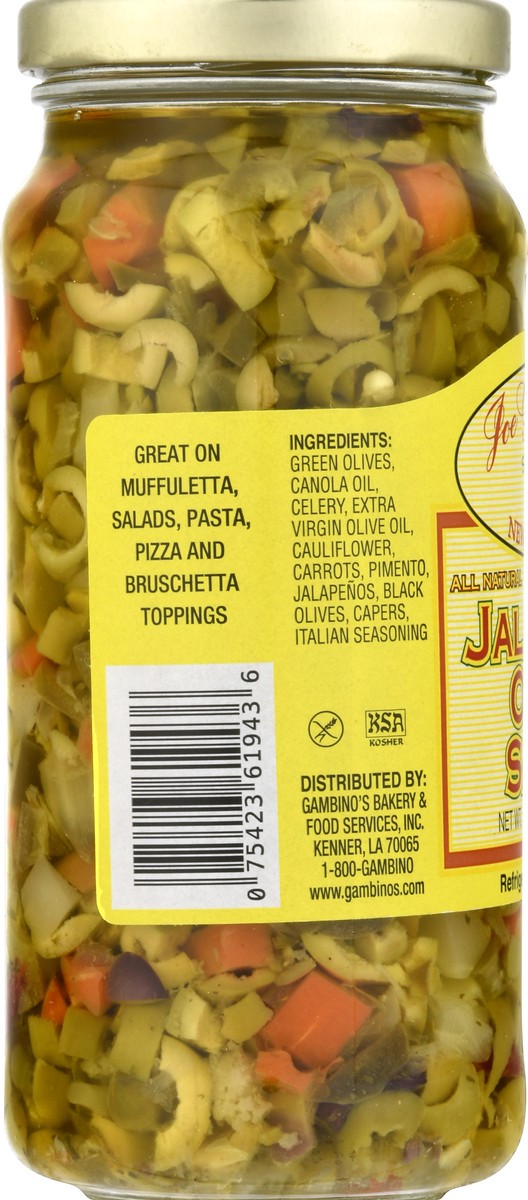 slide 9 of 9, Joe Gambinos Jalapeno Olive Salad 16 oz, 16 oz