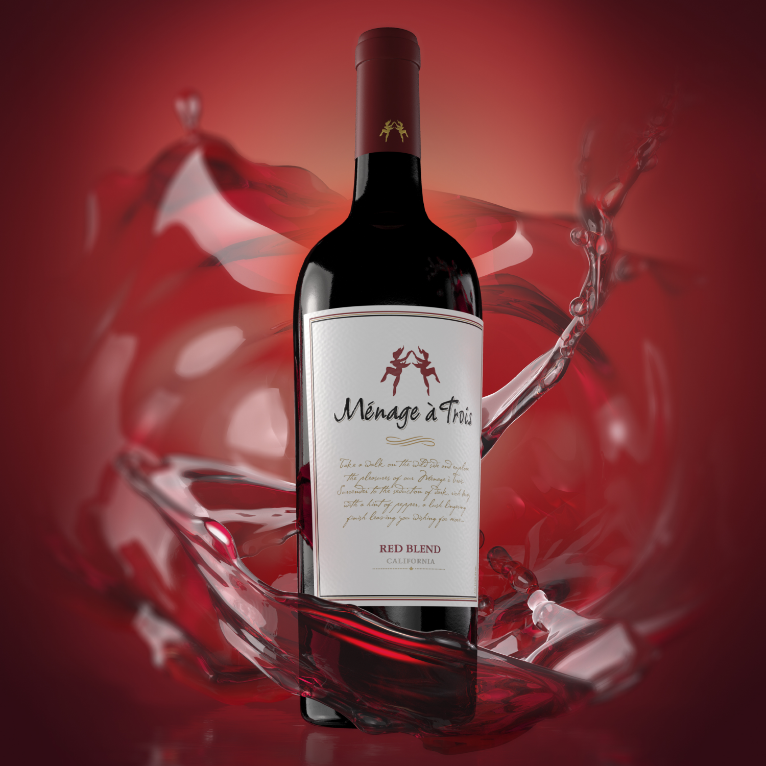 slide 5 of 8, Menage a Trois California Red Blend Red Blend 750 ml, 750 ml