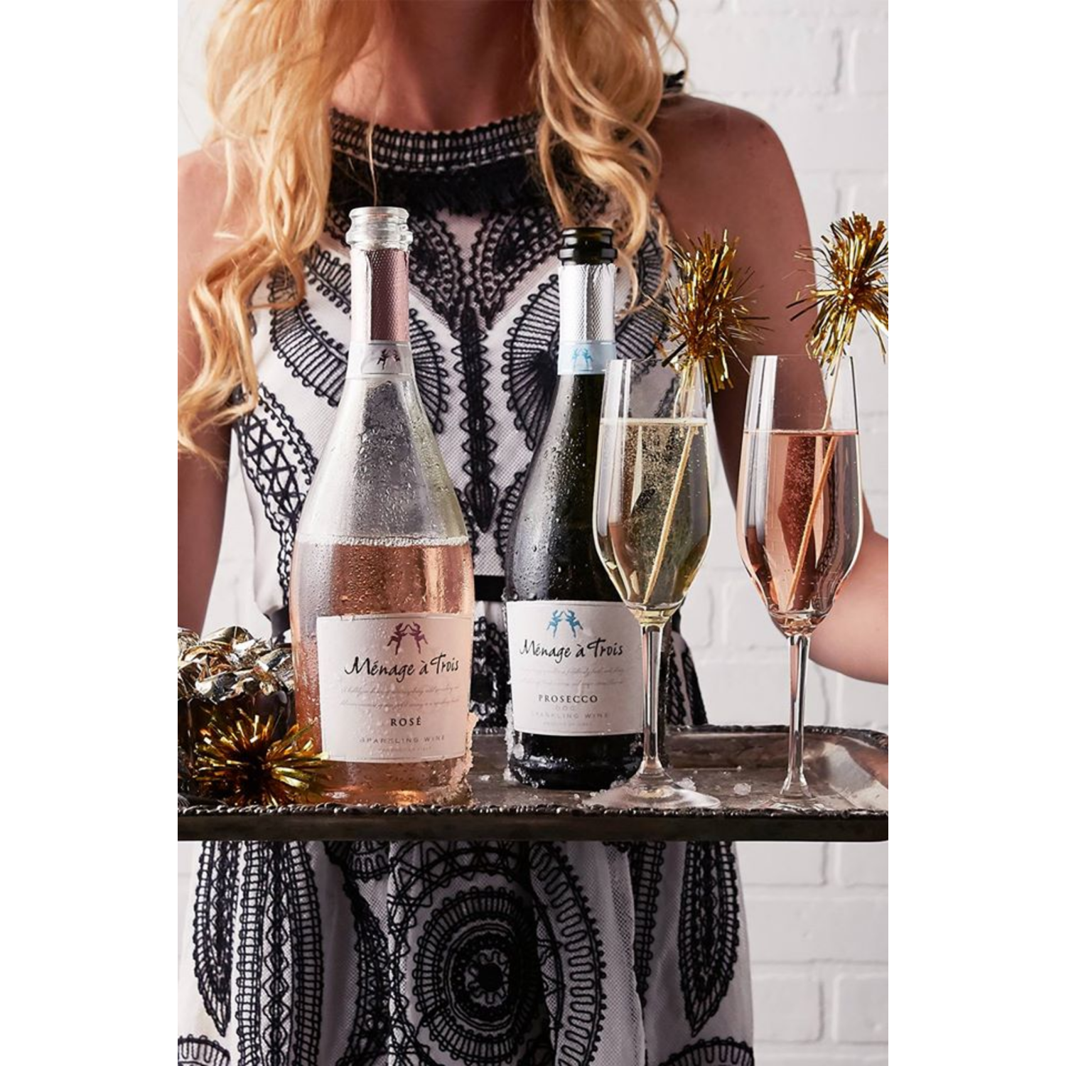 slide 2 of 8, Menage A Trois D.O.C. Prosecco 750 ml Bottle, 750 ml