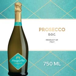Menage A Trois D.O.C. Prosecco 750 ml Bottle