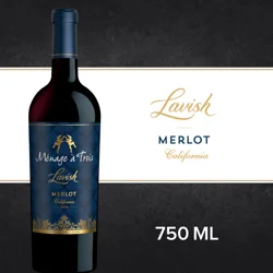 Menage A Trois Lavish California Merlot 750 ml Bottle