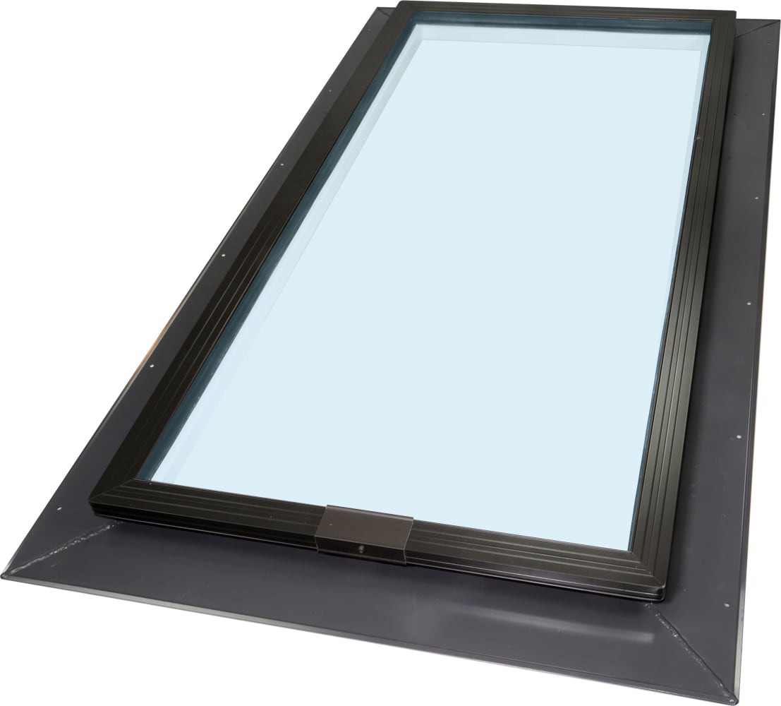 slide 1 of 6, Sun-Tek 22-1/2-in x 46-1/2-in Fixed Self-flashing Aluminum Skylight with Tempered Low-E argon Glass, 1 ct