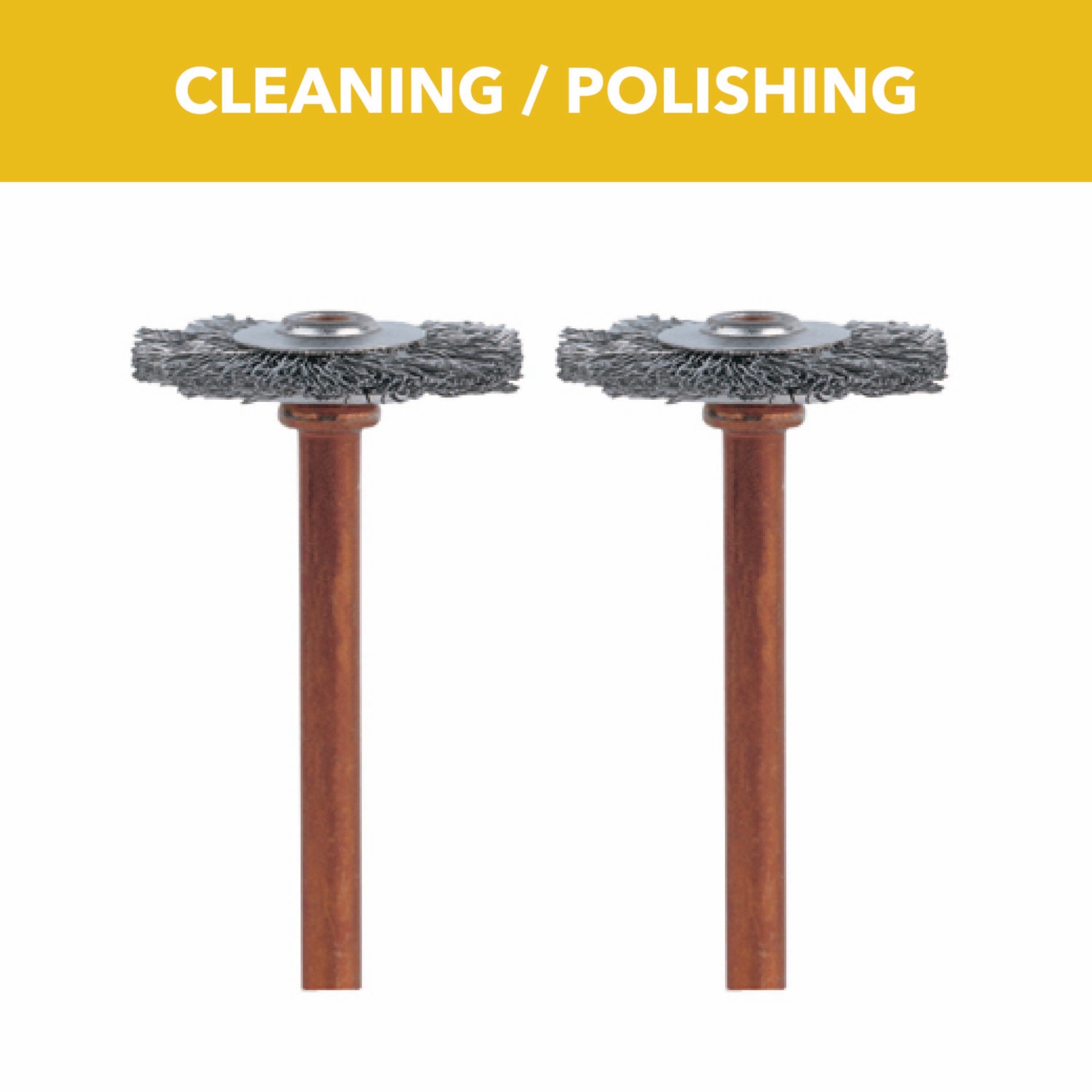 slide 1 of 6, Dremel 2 -Piece Brass 3/4-in Cleaning/Polishing Bit Accessory, 1 ct