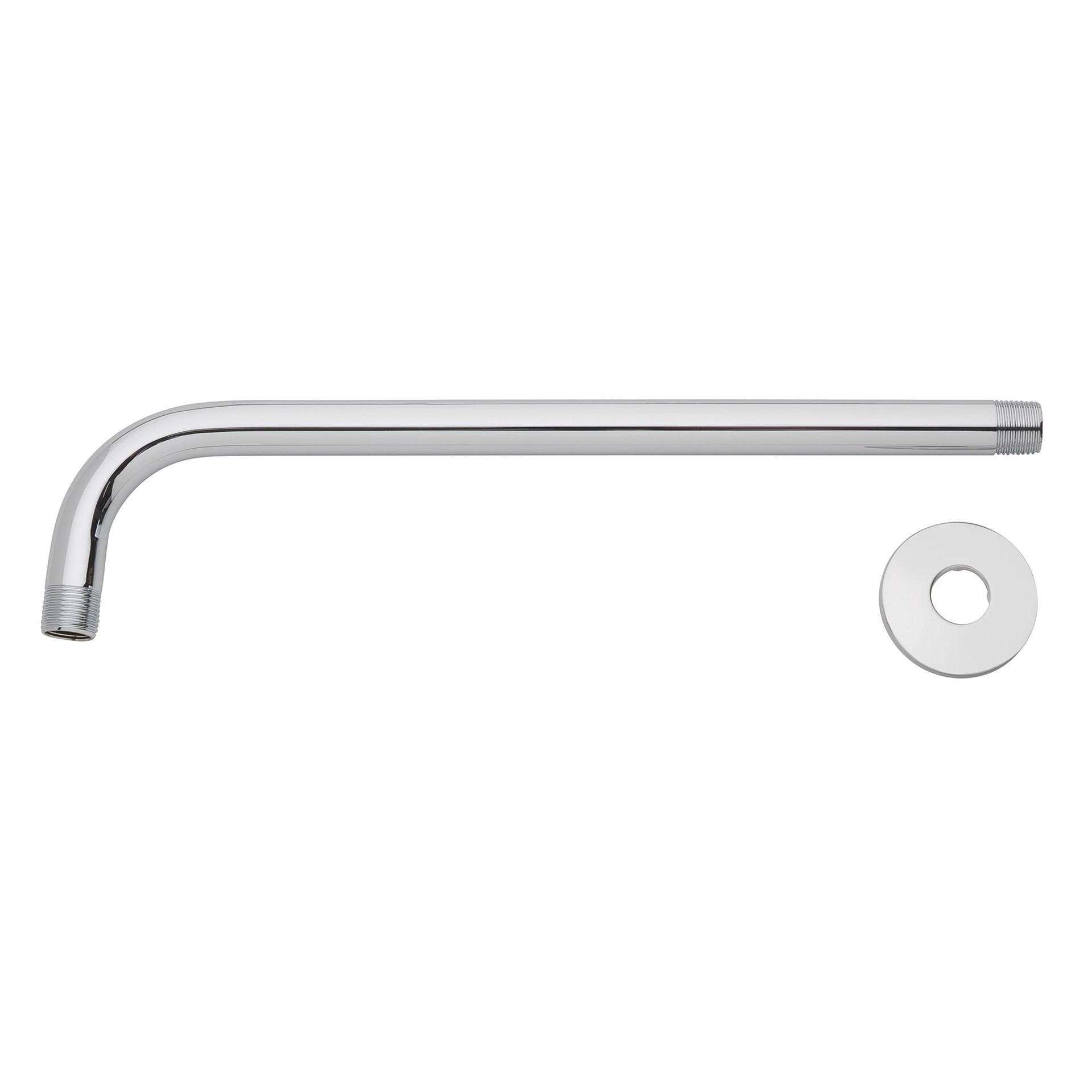slide 4 of 4, Project Source Chrome 14-in Universal Shower Shower arm and flange 0.5-in -ID, 1 ct
