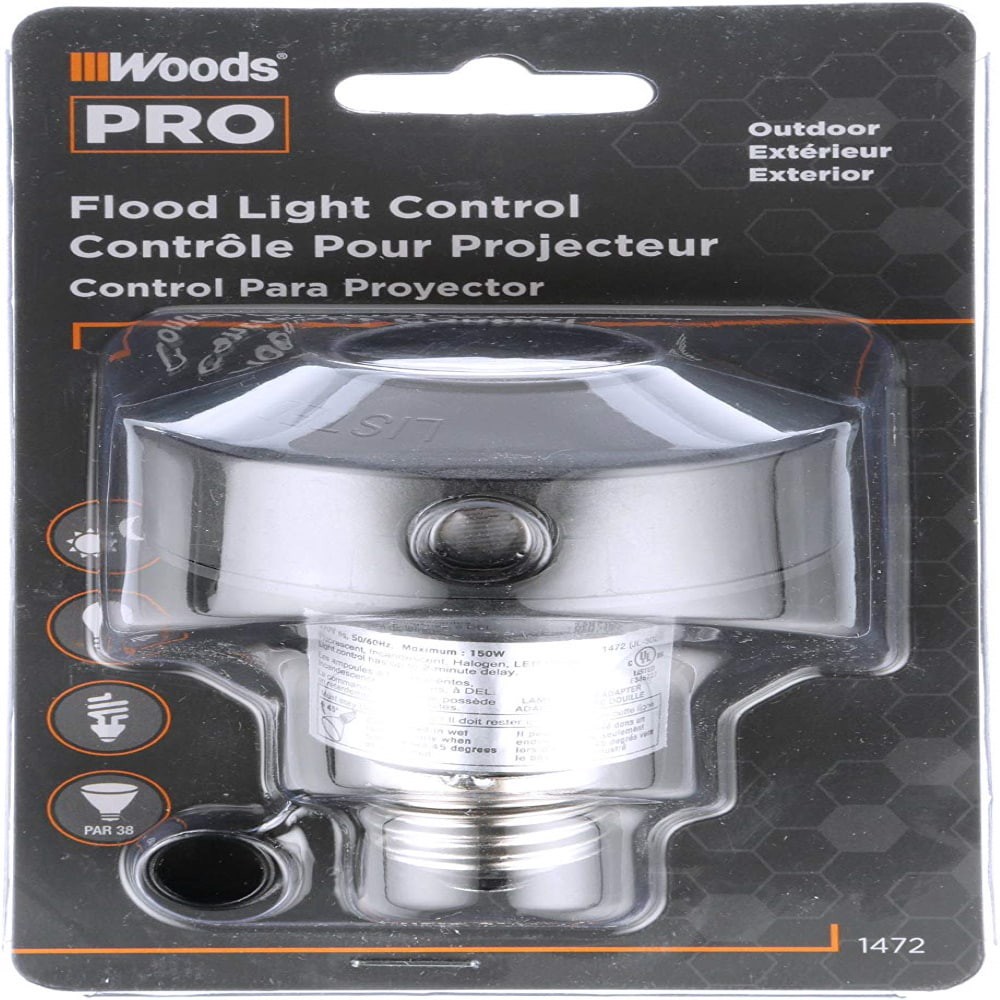 slide 4 of 4, Woods Gray Screw-in Light Sensor, 1 ct