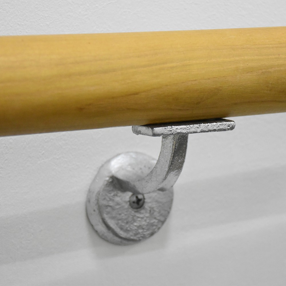 slide 4 of 6, RELIABILT 2.375-in x 3.125-in Hot dipped galvanized Painted Wrought iron Interior Handrail bracket, 1 ct