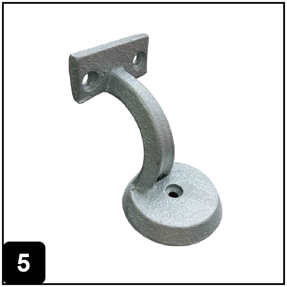 slide 6 of 6, RELIABILT 2.375-in x 3.125-in Hot dipped galvanized Painted Wrought iron Interior Handrail bracket, 1 ct