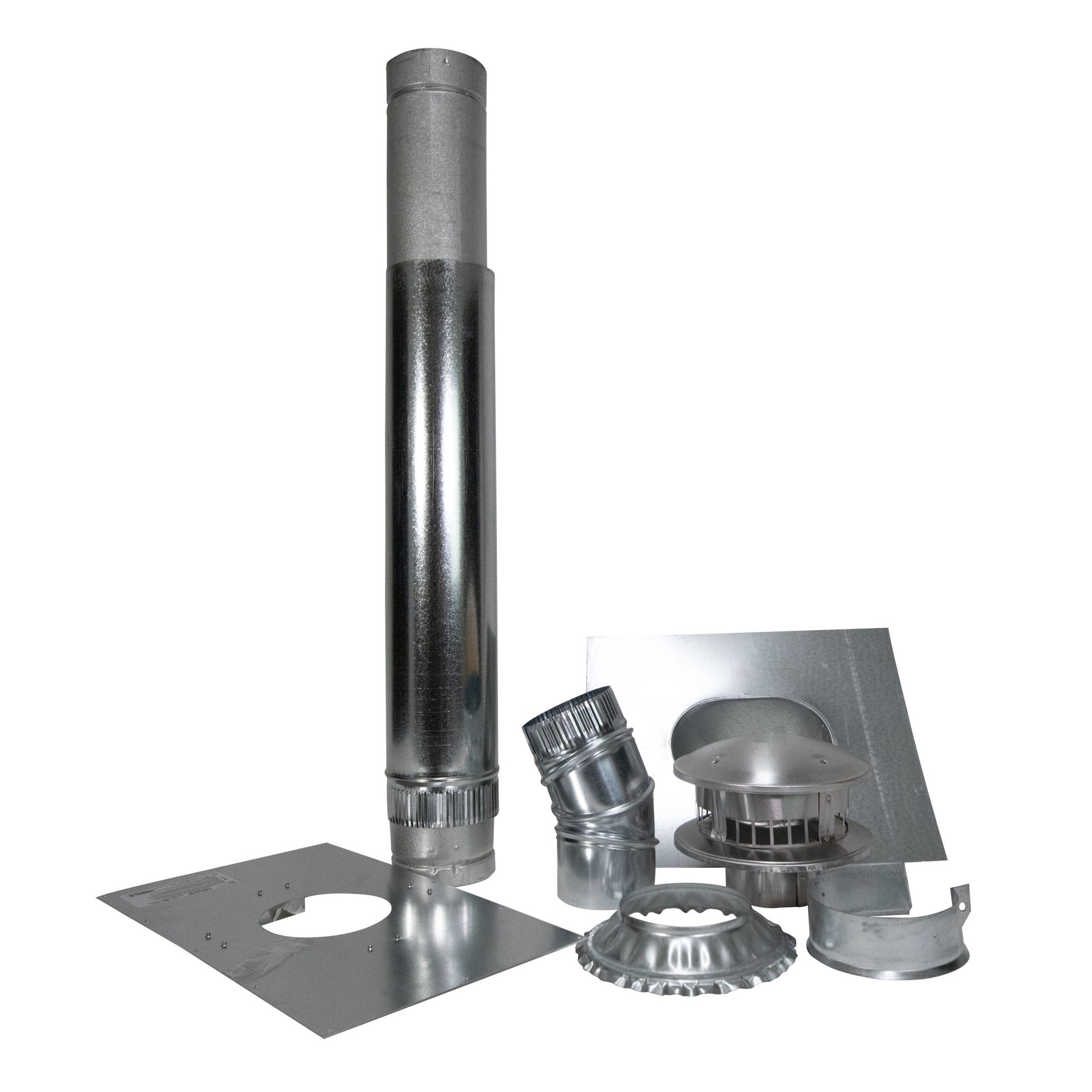 slide 1 of 6, Mr. Heater Big Maxx Category 1 Vertical 4 in Vent Kit Silver Steel Garage heater vent kit, 1 ct