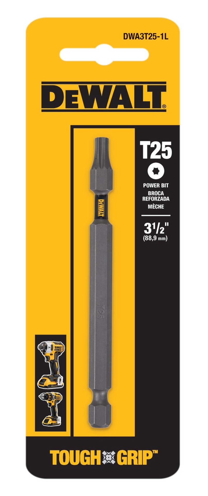 slide 1 of 6, DEWALT Tough Grip 3-1/2-in T25 Torx Screwdriver Bit, 1 ct