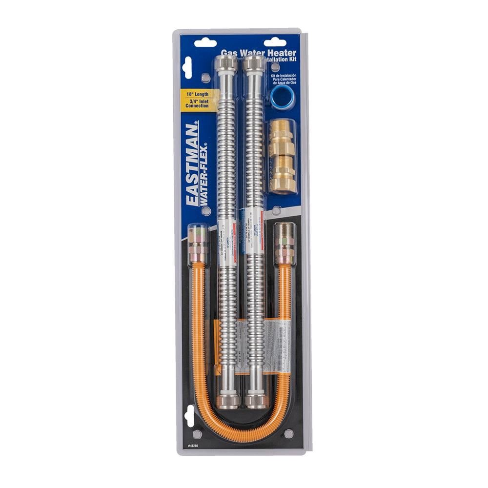 slide 2 of 6, EASTMAN Stainless steel Installation kit Gas Water Heater, 1 ct