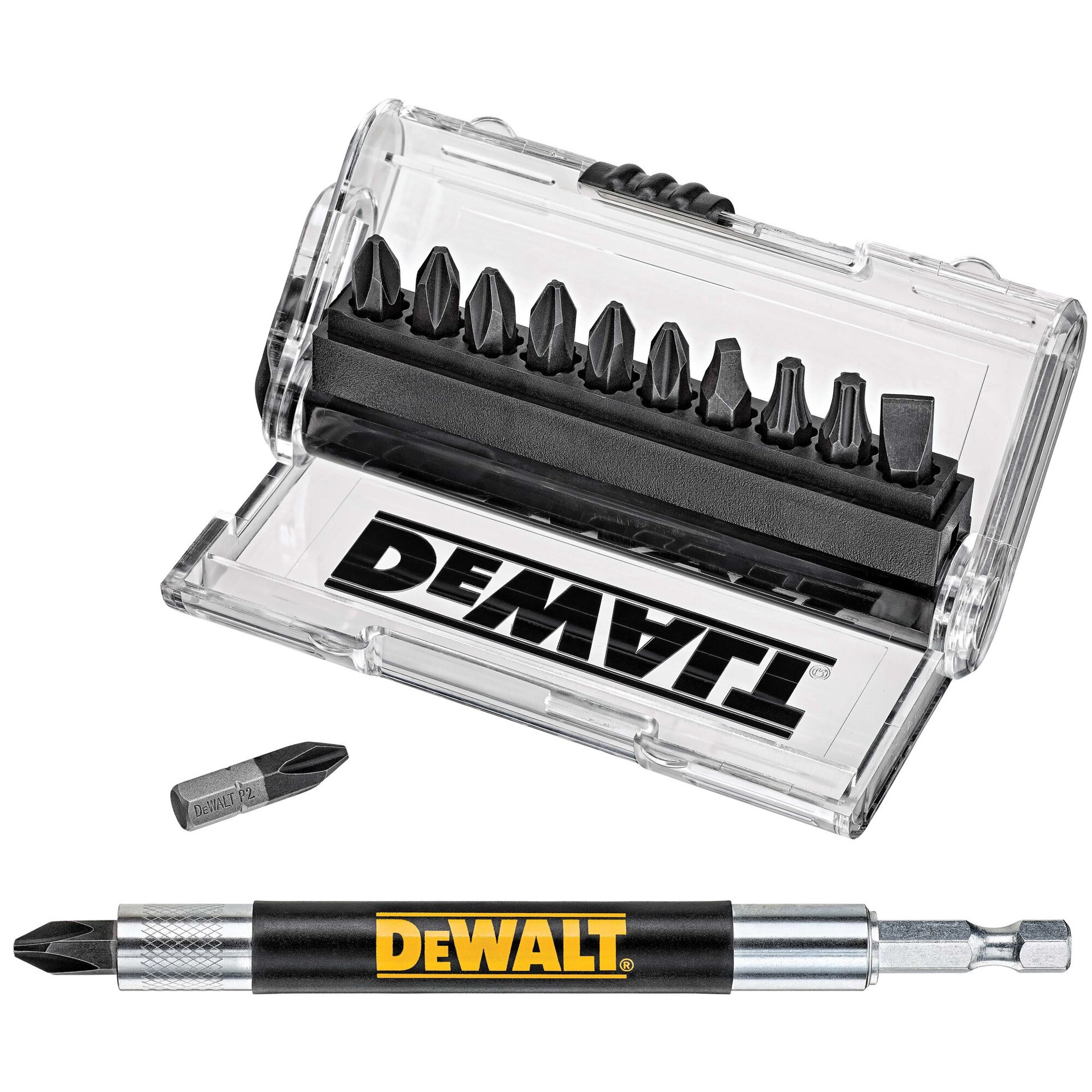 slide 1 of 6, DEWALT Tough Grip Screwdriver Bit Set (13-Piece), 1 ct