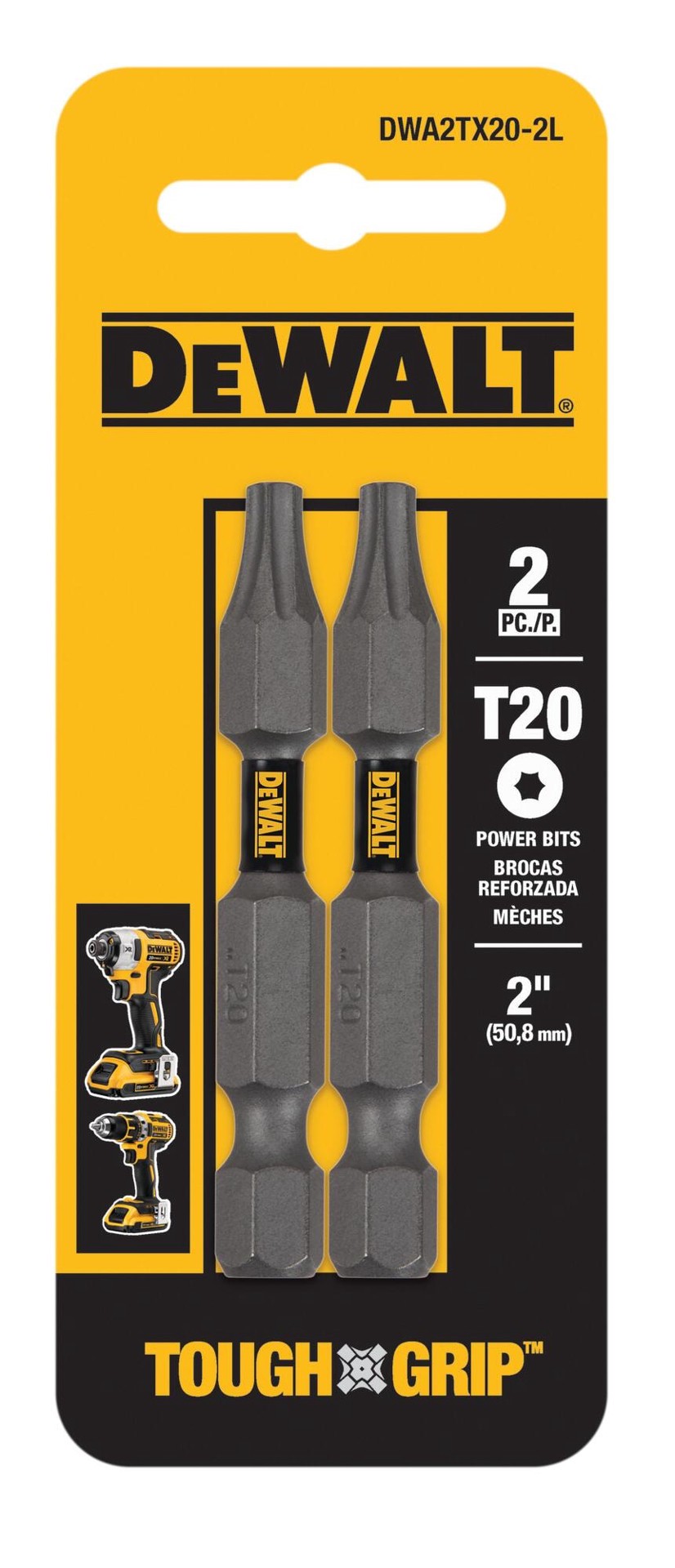 slide 1 of 2, DEWALT Tough Grip 2-in T20 Torx Screwdriver Bit (2-Piece), 1 ct