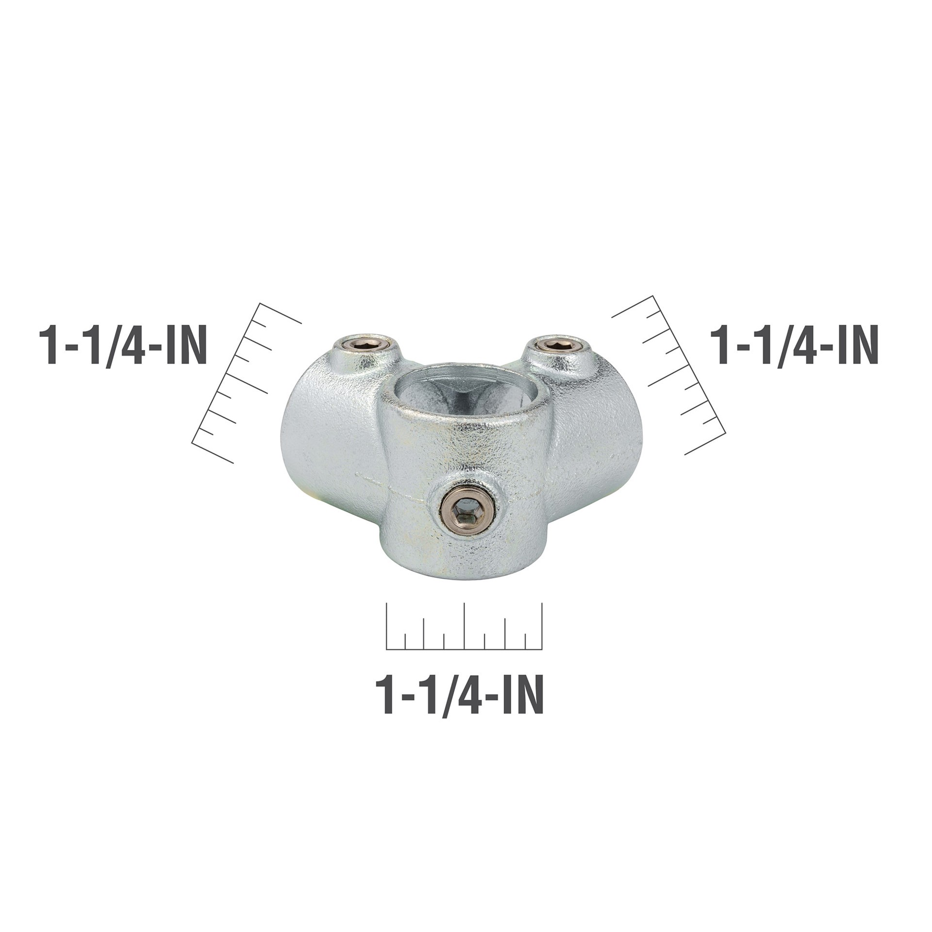 slide 4 of 6, SteelTek 1-1/4-in Structural Galvanized Side Outlet Tee, 1 ct