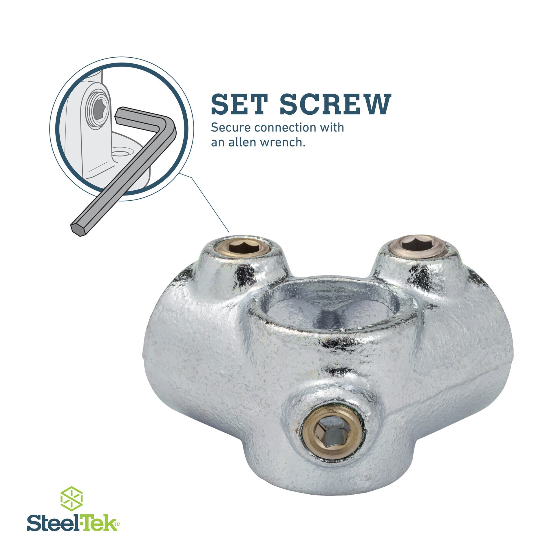 slide 5 of 6, SteelTek 1-1/4-in Structural Galvanized Side Outlet Tee, 1 ct