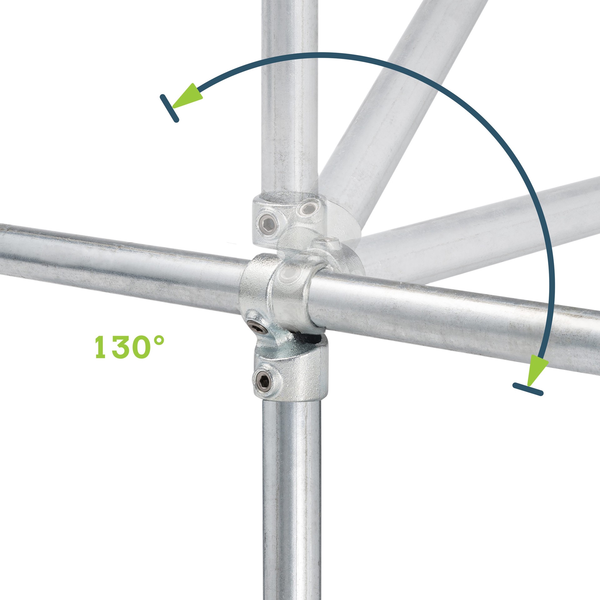 slide 3 of 6, SteelTek 1-1/4-in Structural Galvanized Adjustable Side Outlet, 1 ct