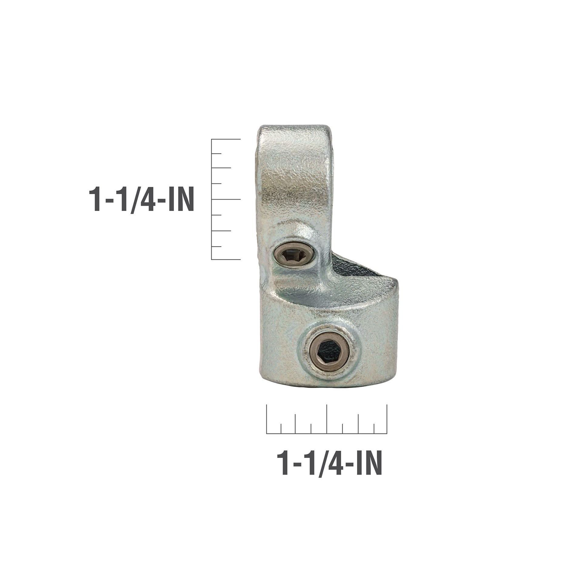 slide 5 of 6, SteelTek 1-1/4-in Structural Galvanized Adjustable Side Outlet, 1 ct