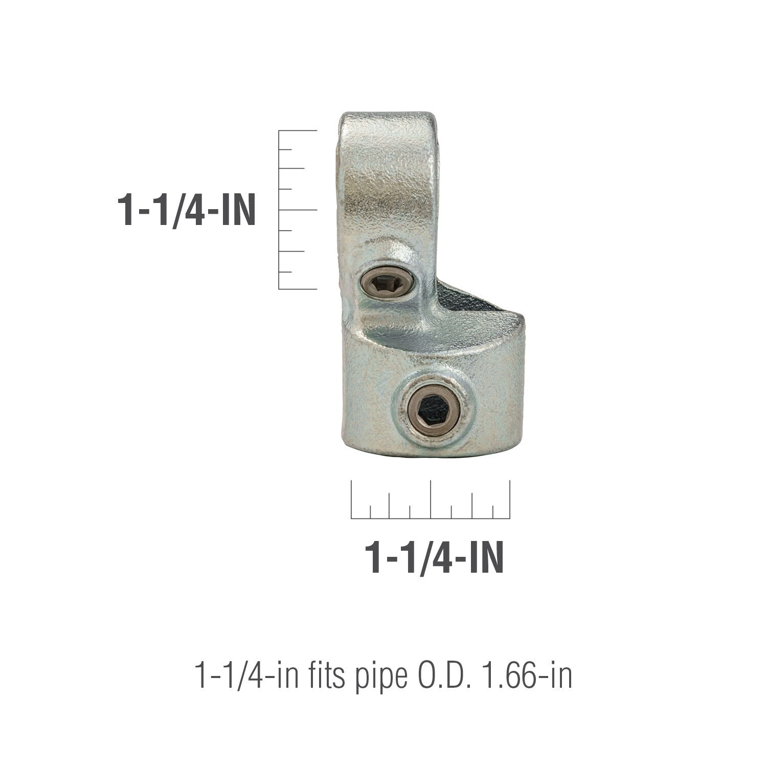 slide 4 of 6, SteelTek 1-1/4-in Structural Galvanized Adjustable Side Outlet, 1 ct
