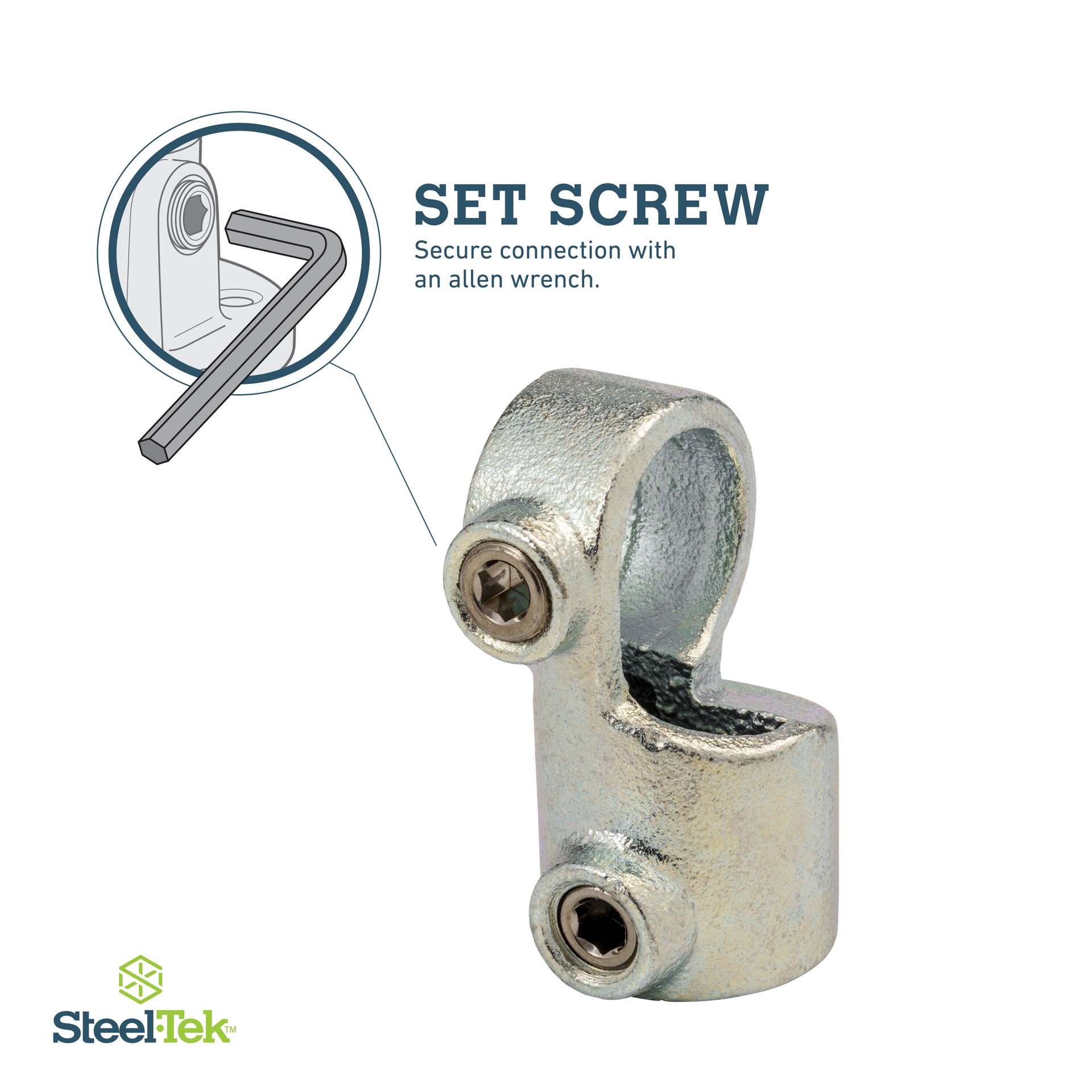 slide 6 of 6, SteelTek 1-1/4-in Structural Galvanized Adjustable Side Outlet, 1 ct