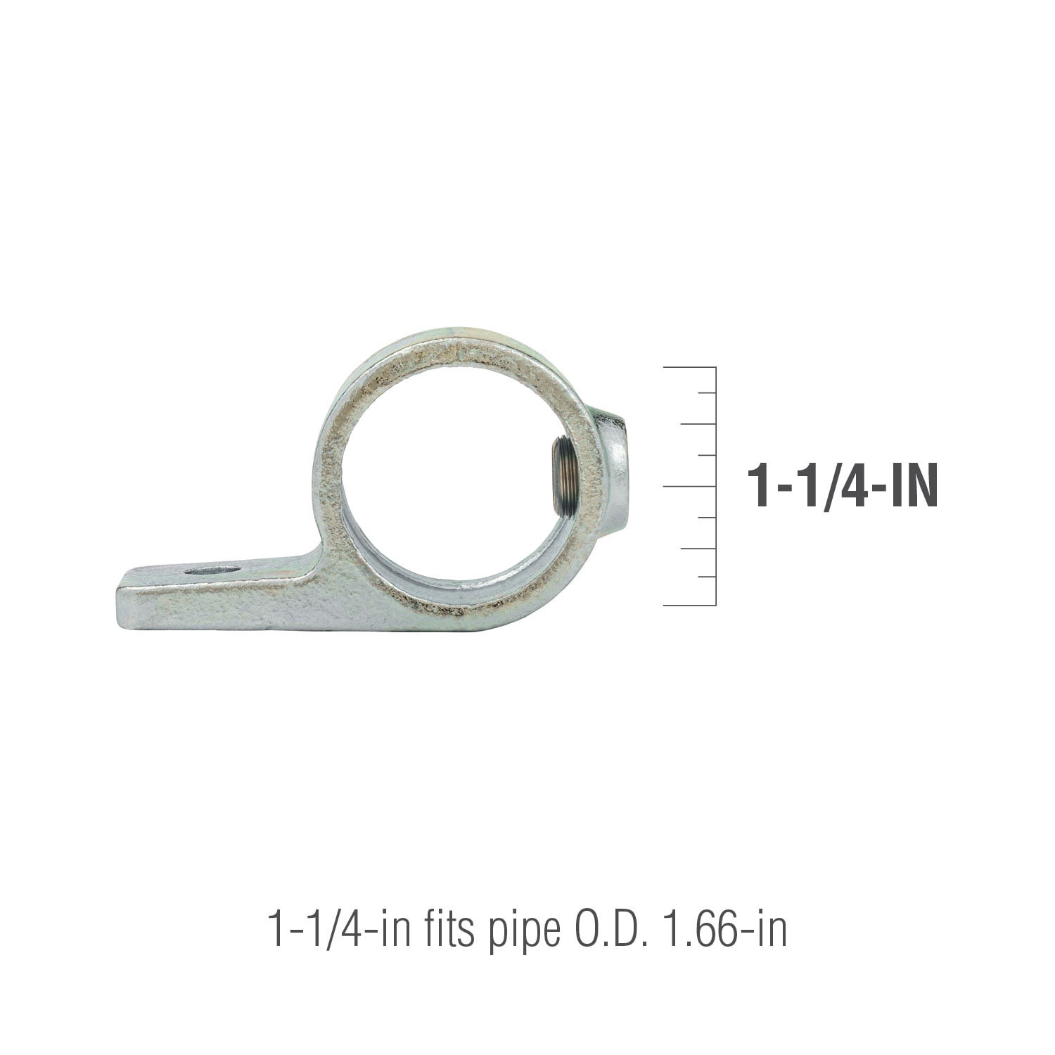 slide 3 of 6, SteelTek 1-1/4-in Structural Galvanized Offset Flange, 1 ct
